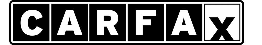 A black and white logo with the word "CARFAX" in bold capital letters. Each letter is enclosed in a black rectangle with a white background, except the letter "X," which is in a white rectangle with a black background, creating an eye-catching register of contrasts.