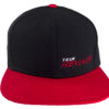 A black and red Snap Back Cap featuring the text "TEAM REVivify" embroidered in white and red on the front. The cap's crown is black, while the bill is red with coordinating stitching, complemented by a stylish red top button.