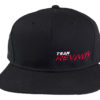 The Snap Back Cap is black with "TEAM REVIVIFY" embroidered on the front in red and white. It boasts a flat brim and a structured crown.