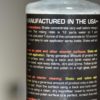 Close-up of the Craig's Waterless Wash & Wax 16oz refill bottle label. The text includes instructions for use, mixing ratios, and describes how to perform a waterless wash. The header reads "MANUFACTURED IN THE USA," with sections dedicated to applications on paint, exterior surfaces, and interior cleaning.